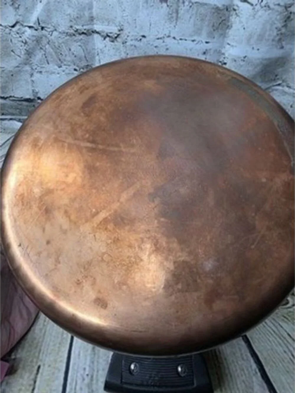 Revere Ware 1801 Copper Bottom Stainless 4 1/2 Qt Stock Pot & Lid Indonesia